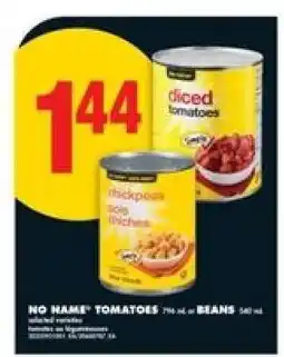 No Frills NO NAME TOMATOES or BEANS offer