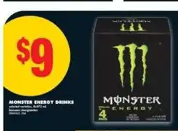 No Frills MONSTER ENERGY DRINKS offer