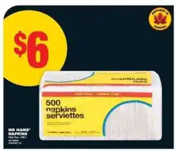 No Frills No Name Napkins offer