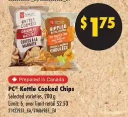 No Frills PC Kettle Cooked Chips offer