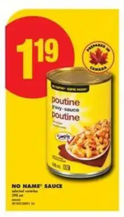 No Frills NO NAME SAUCE offer