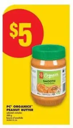 No Frills PC Organics Peanut Butter offer