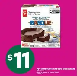 No Frills PC Chocolate Basque Cheesecake offer