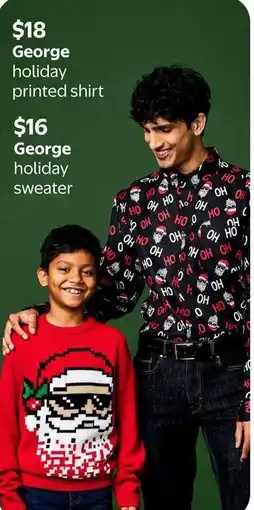 Walmart George holiday printed shirt offer