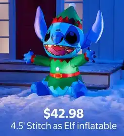 Walmart Stitch as Elf inflatable offer