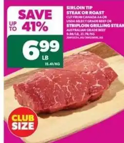 Real Canadian Superstore Sirloin Tip Steak or Roast offer