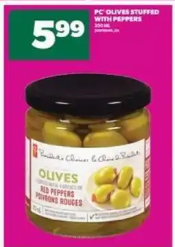 Real Canadian Superstore PC Olives Stuffed with Peppers offer