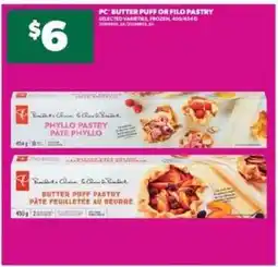 Real Canadian Superstore PC Butter Puff or Filo Pastry offer
