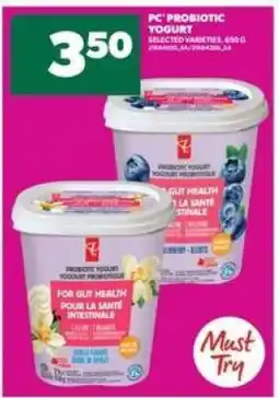Real Canadian Superstore PC Probiotic Yogurt offer