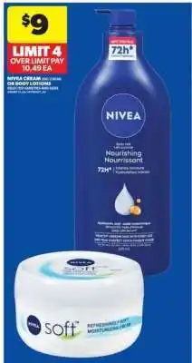 Real Canadian Superstore Nivea Cream and Body Lotions offer