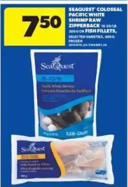Real Canadian Superstore Seaquest Colossal Pacific White Shrimp Raw Zipperback offer