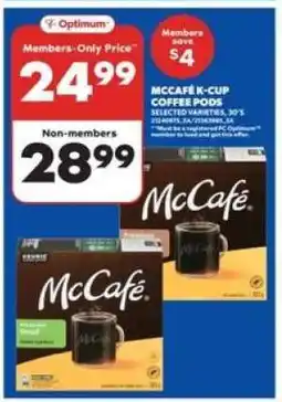 Real Canadian Superstore McCafé K-Cup Coffee Pods offer