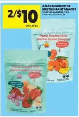 Real Canadian Superstore Amara Smoothie Melts Infant Snacks offer
