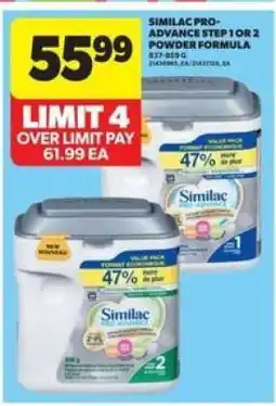 Real Canadian Superstore Similac Pro-Advance Step 1 or 2 Powder Formula offer