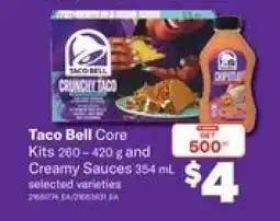 Real Canadian Superstore Taco Bell Core Kits and Creamy Sauces offer