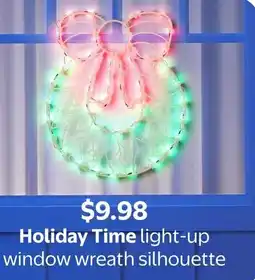 Walmart Holiday Time light-up window wreath silhouette offer