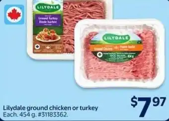 Lilydale ground chicken or turkey