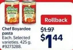 Walmart Chef Boyardee pasta offer