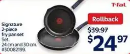 Walmart T-fal Signature 2-piece fry pan set offer
