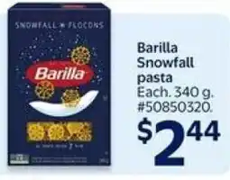 Walmart Barilla Snowfall pasta offer