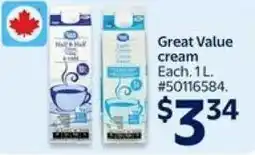 Walmart Great Value cream offer