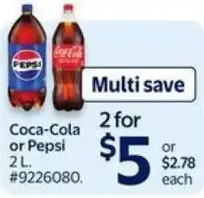 Walmart Coca-Cola or Pepsi offer