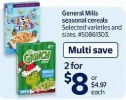Walmart General Mills seasonal cereals offer