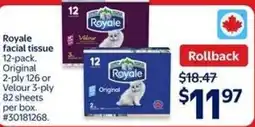 Walmart Royale facial tissue offer