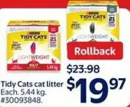 Walmart Tidy Cats cat litter offer