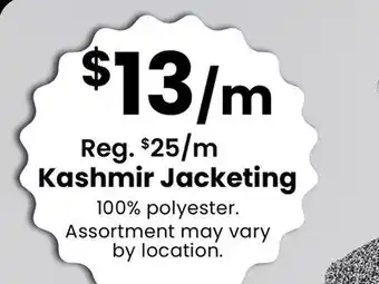 Fabricland Kashmir Jacketing offer