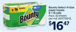 Walmart Bounty Select-A-Size paper towels offer