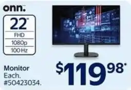 Walmart onn. Monitor offer