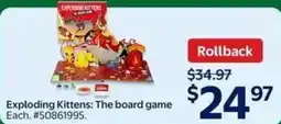 Walmart Exploding Kittens: The board game offer