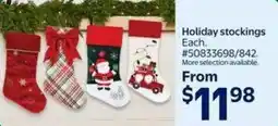 Walmart Holiday stockings offer