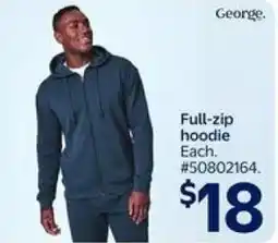 Walmart George. Full-zip hoodie offer