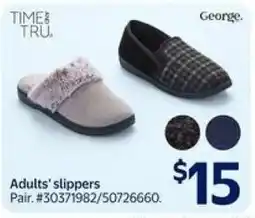 Walmart George. Adults' slippers offer