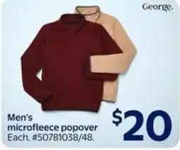 Walmart George. Men's microfleece popover offer