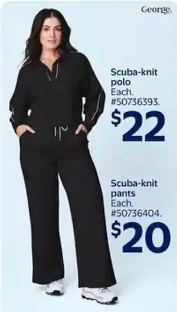 Walmart George. Scuba-knit polo offer
