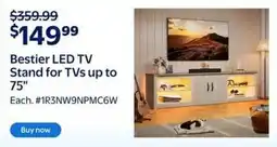 Walmart Bestier LED TV Stand for TVs up to 75" offer