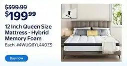 Walmart Mattress - Hybrid Memory Foam offer