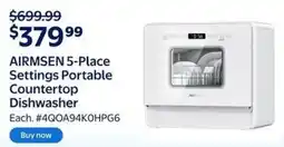 Walmart AIRMSEN 5-Place Settings Portable Countertop Dishwasher offer