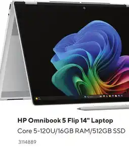 Staples HP Omnibook 5 Flip 14 Laptop offer