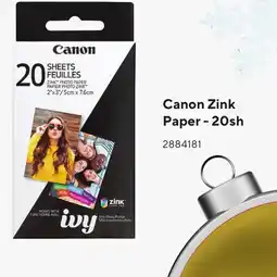 Staples Canon Zink Paper - 20sh offer