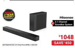 Visions Electronics Hisense 2.1-Channel Soundbar System offer