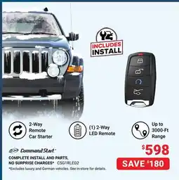 Visions Electronics Command Start 2-Way Remote Car Starter offer