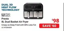 Visions Electronics Ultima Cosa Presto 8L Dual Basket Air Fryer offer