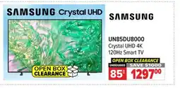 2001 Audio Video UN85DU8000 Samsung Crystal UHD 4K 120Hz Smart TV 85 offer