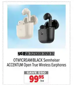 2001 Audio Video OTW1CREAM/BLACK Sennheiser ACCENTUM Open True Wireless Earphones offer