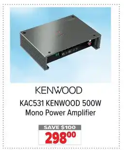 2001 Audio Video KAC531 KENWOOD 500W Mono Power Amplifier offer