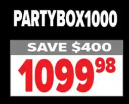 2001 Audio Video PARTYBOX1000 JBL PARTY BOXES DAZZLING LIGHTS, STROBE & PROSOUND offer